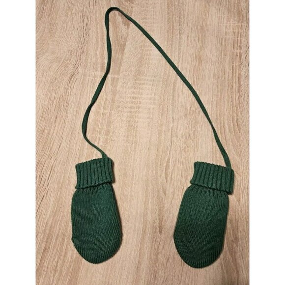 Hanna Andersson Green Infant Size Xxs Mittens On A String - Picture 2 of 4